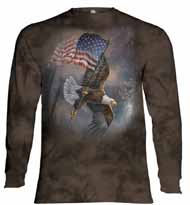 Flag Bearing Eagle Long Sleeve T-Shirt