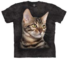 Striped Cat Portrait T-Shirt