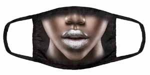 Silver Lips Face Mask